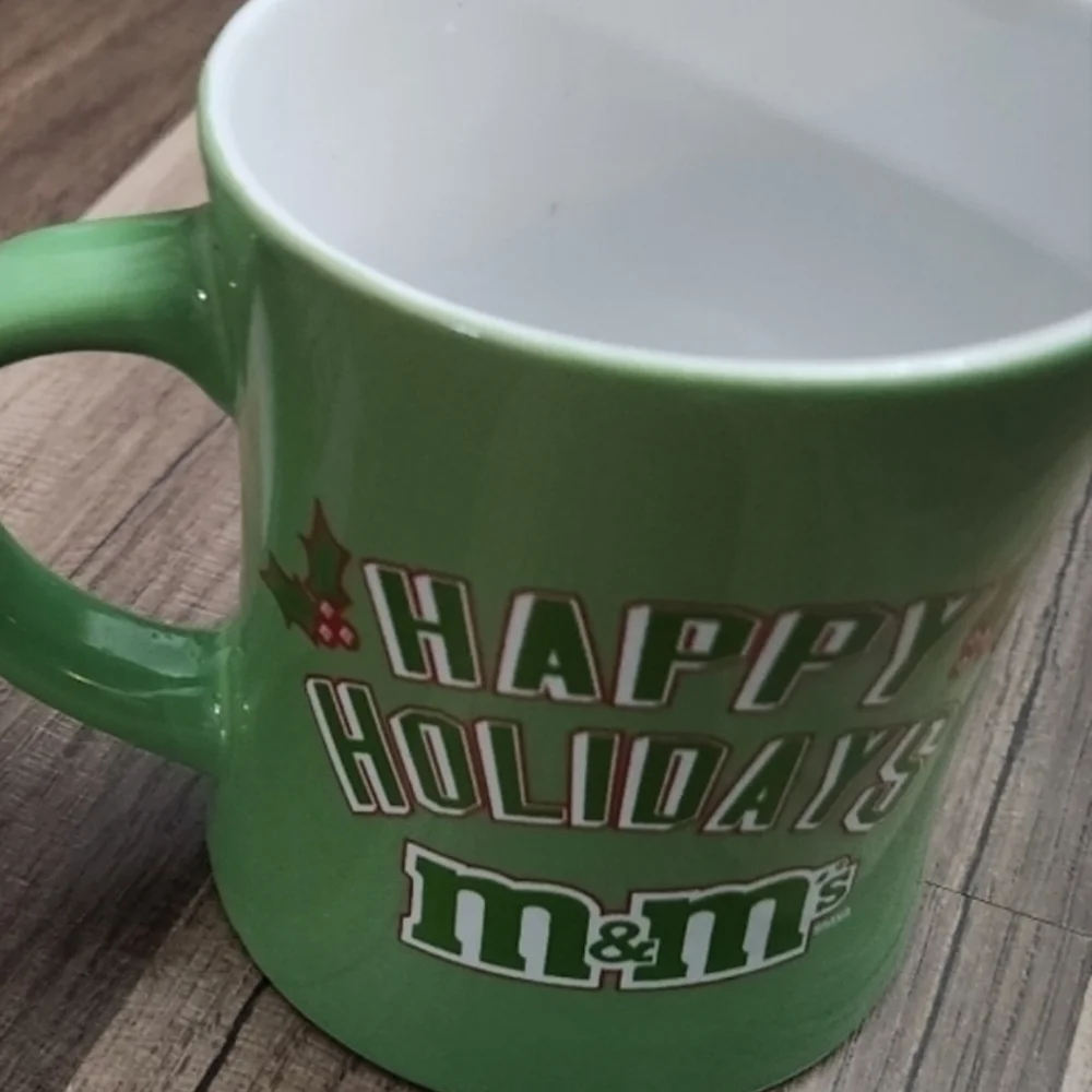 M&M's Green 2008 Holiday Mug (His) Vintage Officially Licensed Collectible New